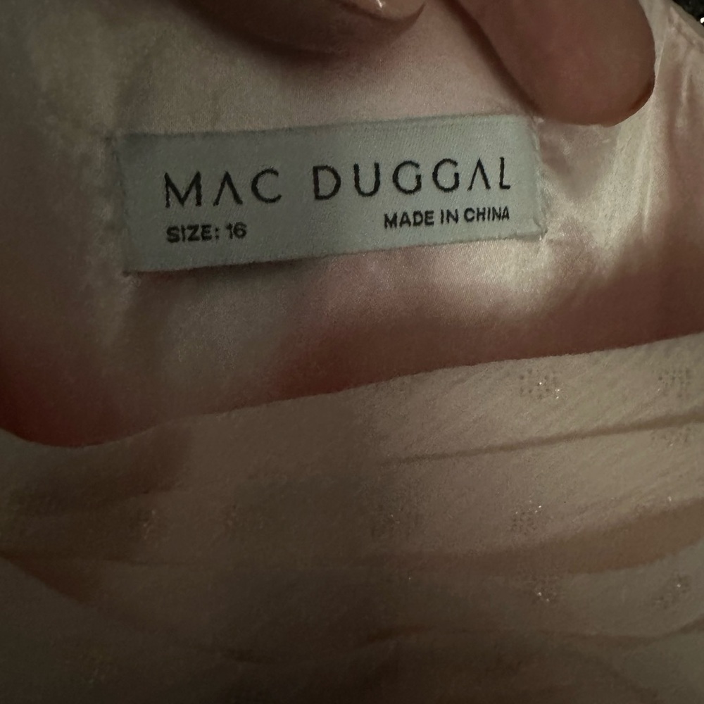 Mac Duggal One-Shoulder Blush Dress - Picture 2 of 6